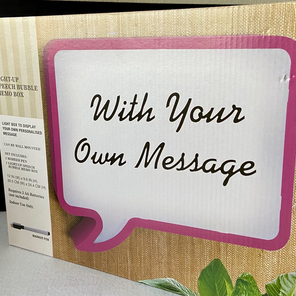 LIGHT UP BUBBLE MESSAGE MEMO BOARD